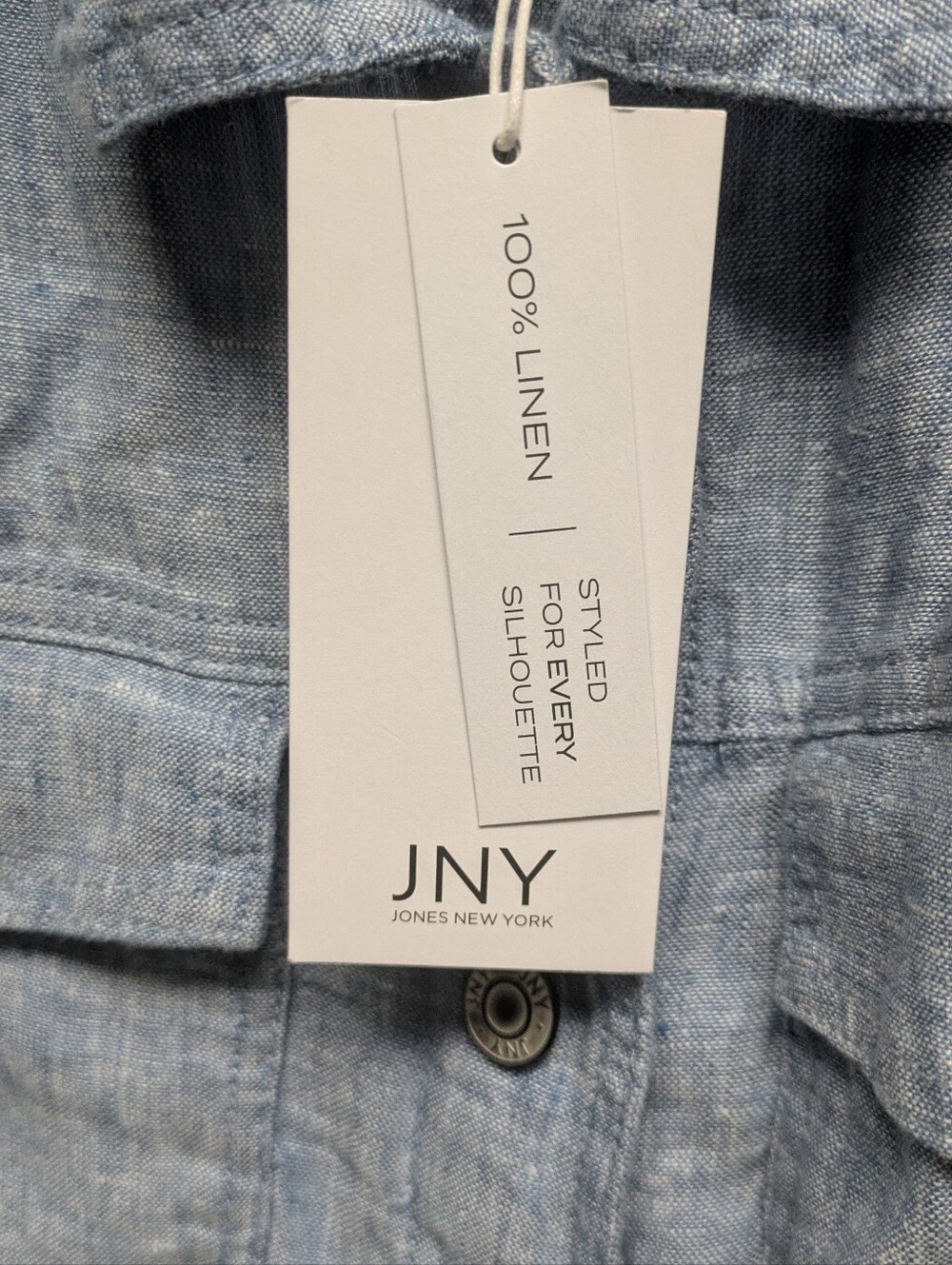 Jones New York 100% Linen NWT Women's Button Down Shirt 3XL